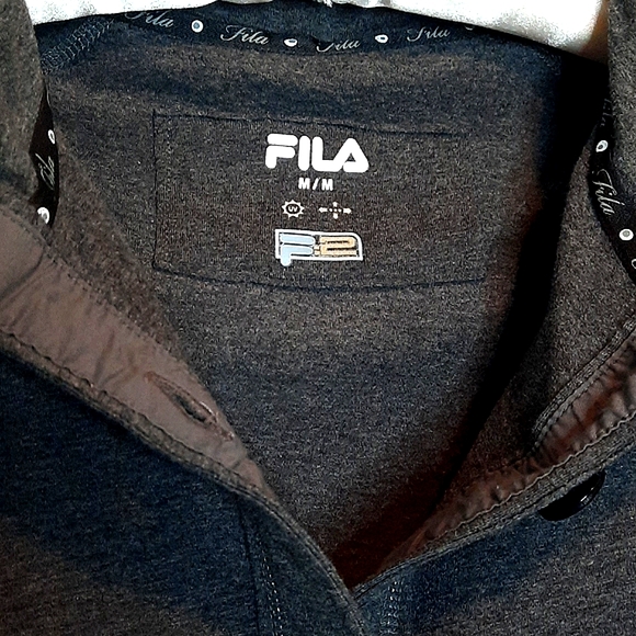 FILA Charcoal Heathered Hoodie Tunic Dress - Picture 5 of 7